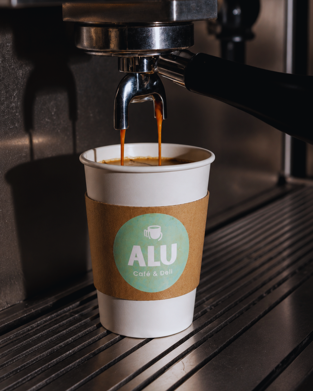 Extracción de espresso en vaso ALU